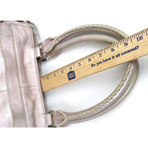 ROOMY B. Makowsky ANTIQUE GOLD GENUINE LEATHER TOTE SHOULDER BAG HANDBAG PURSE - Picture 16 of 16